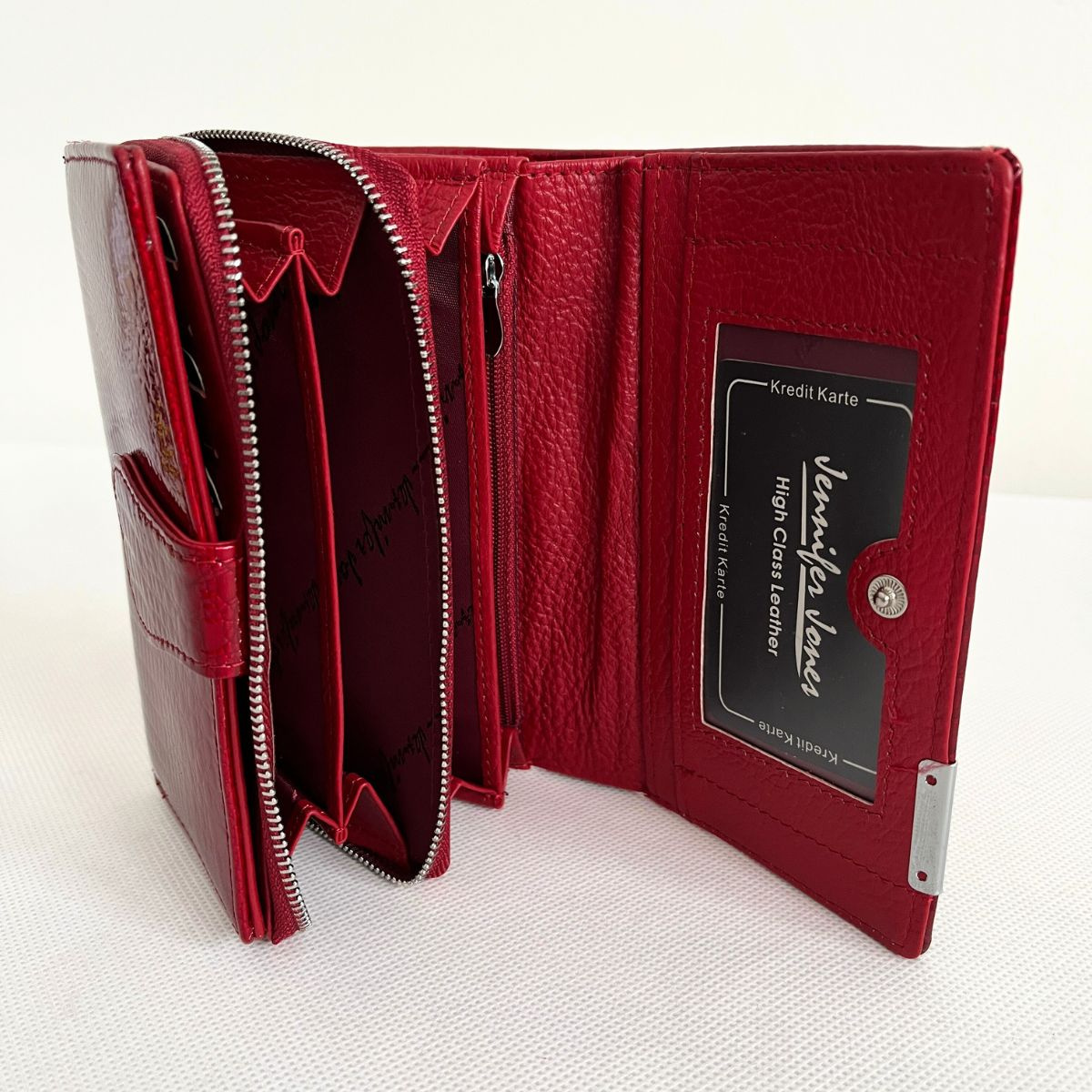 Dámska červená kožená peňaženka ZAFIRA