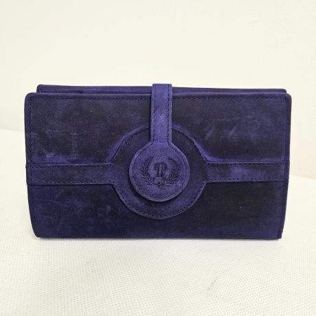 Dámska modrá kožená peňaženka DIERDRA