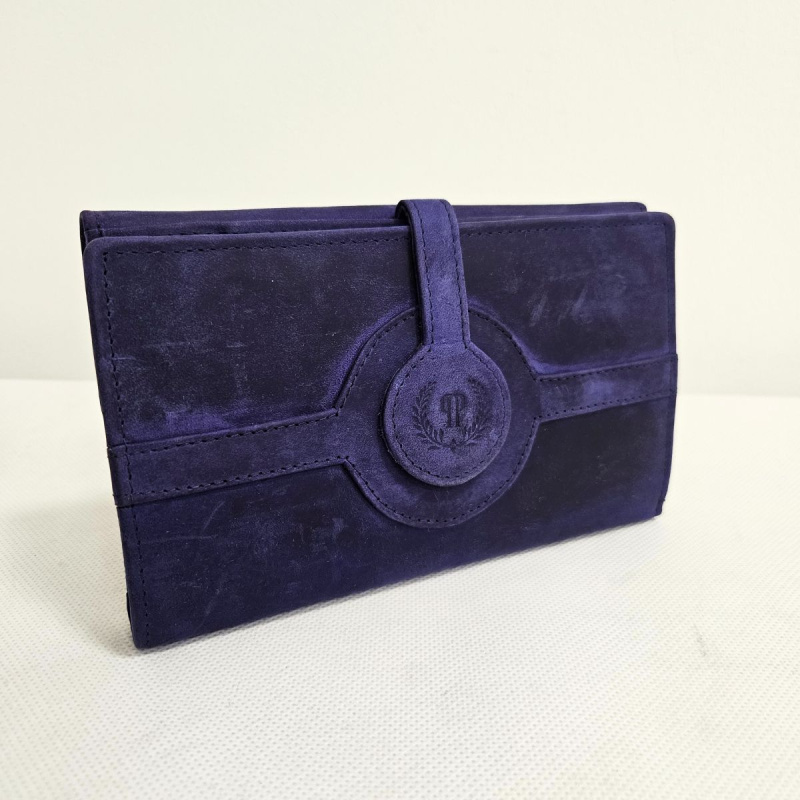 Dámska modrá kožená peňaženka DIERDRA