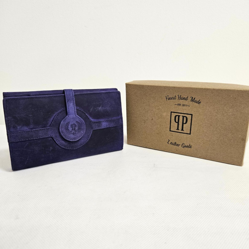 Dámska modrá kožená peňaženka DIERDRA