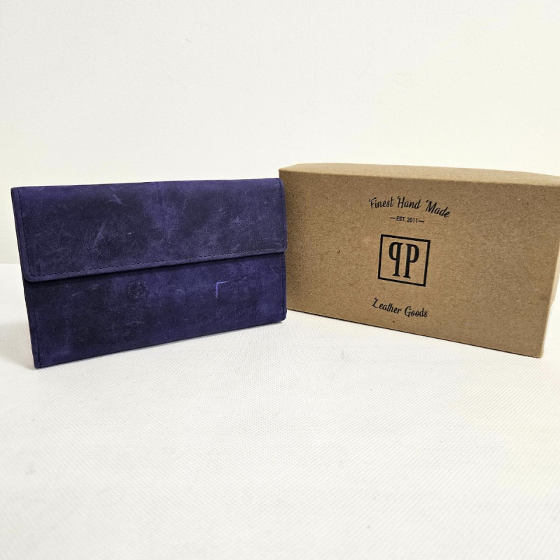 Dámska modrá kožená peňaženka DIERDRA