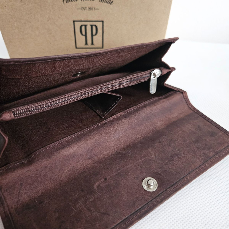 Dámska kožená hnedá peňaženka DIERDRA