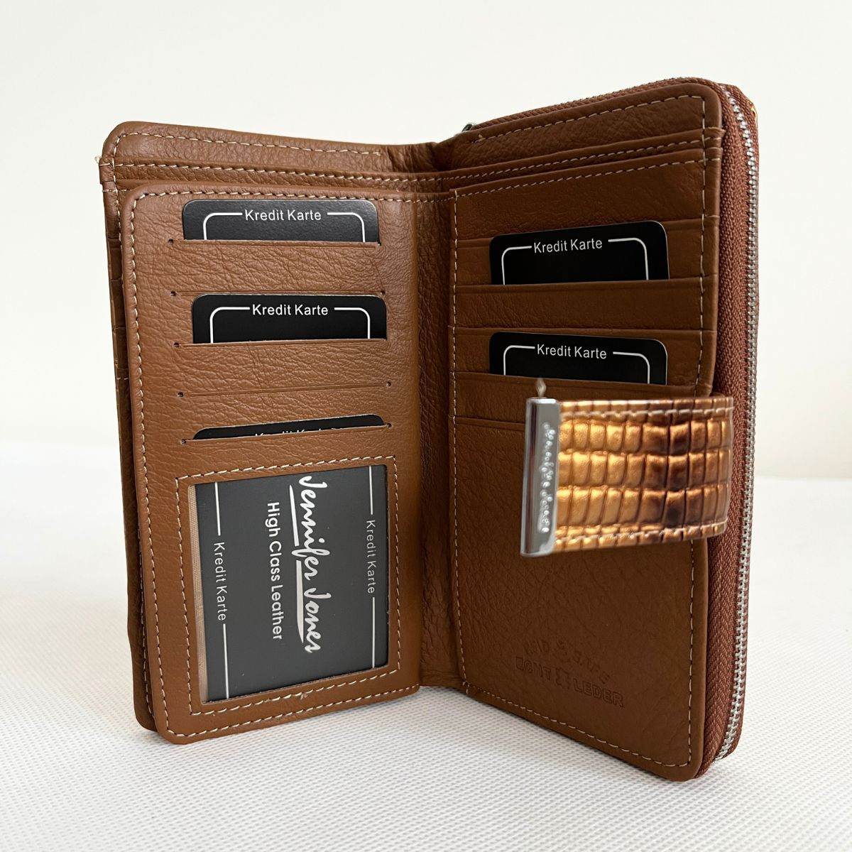 Dámska kožená zlatá peňaženka DOROTA