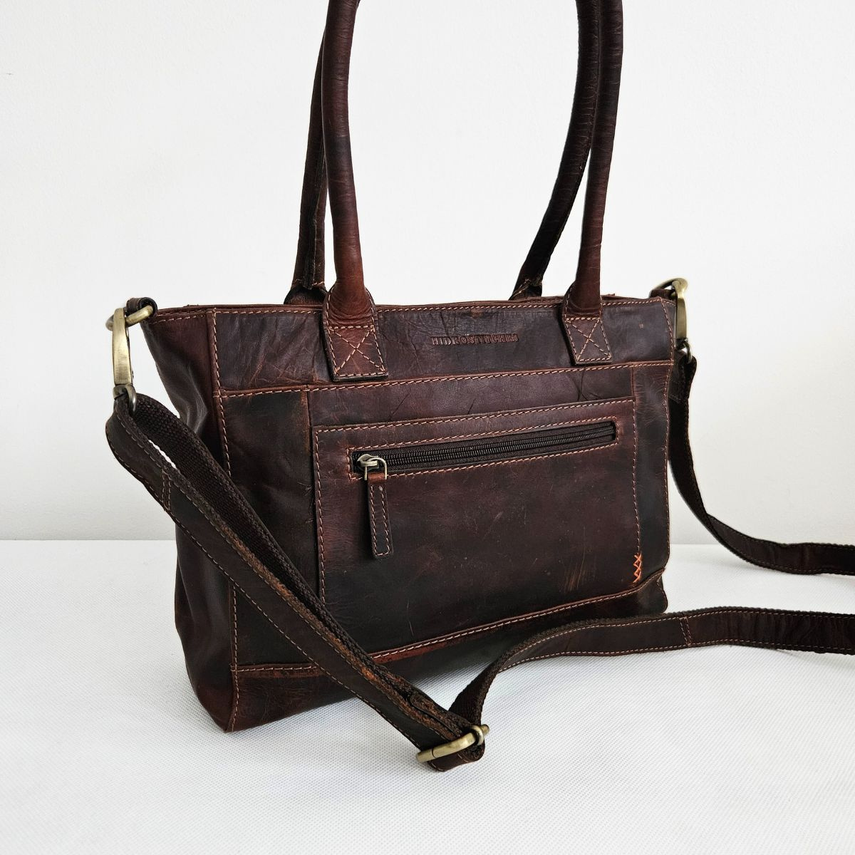 Dámska koňaková kožená kabelka Columbia