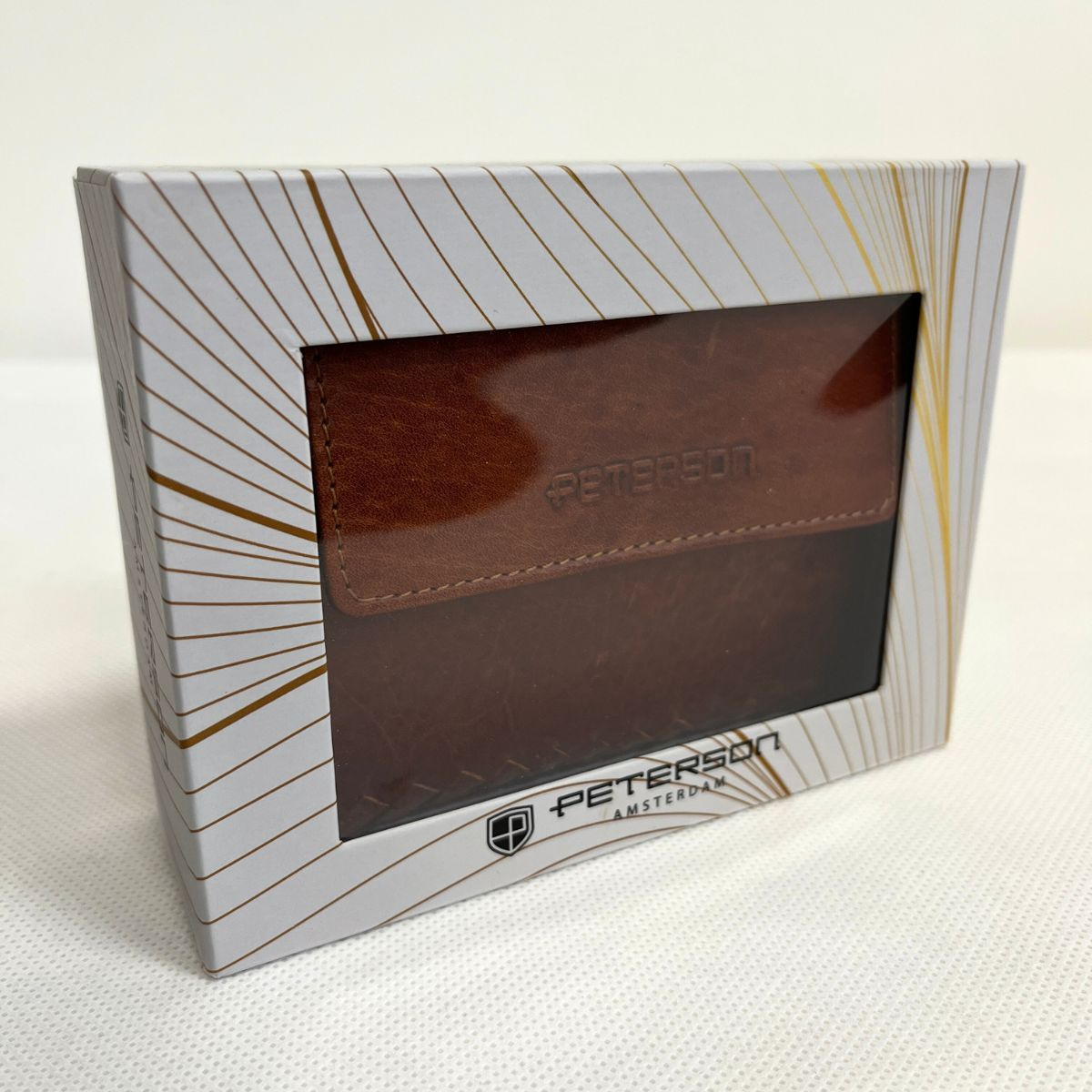 Kožená dámska koňaková peňaženka PRISMA