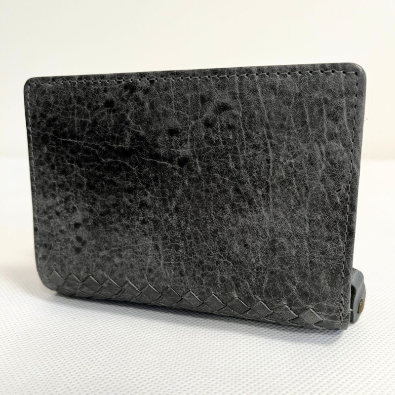 Kožená dámska sivočierna peňaženka PRISMA