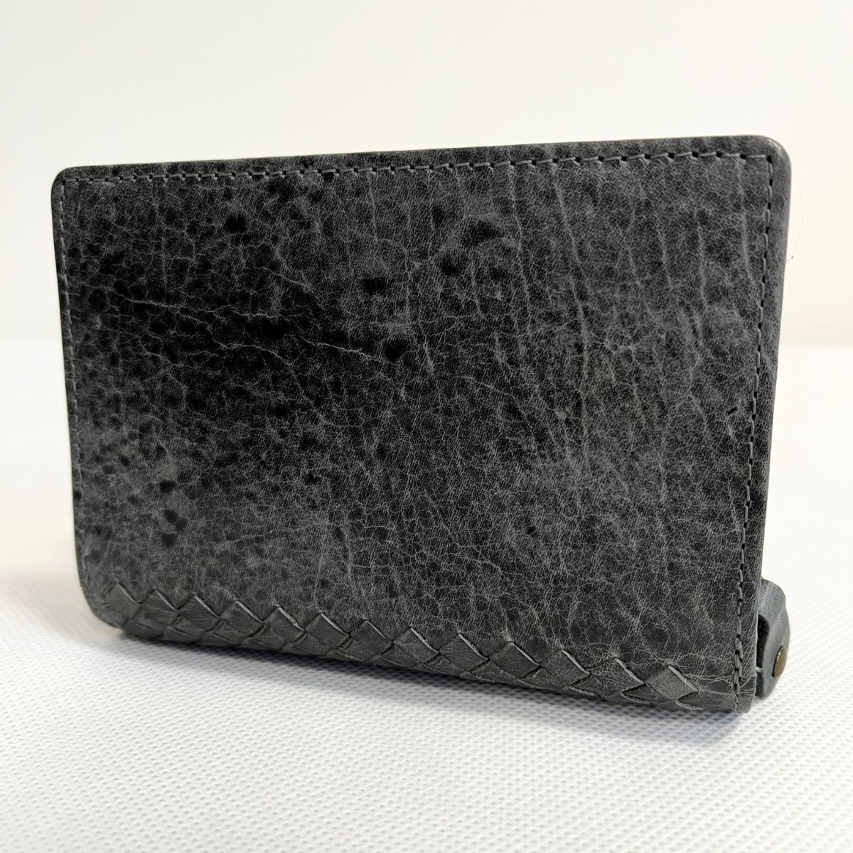 Kožená dámska sivočierna peňaženka PRISMA