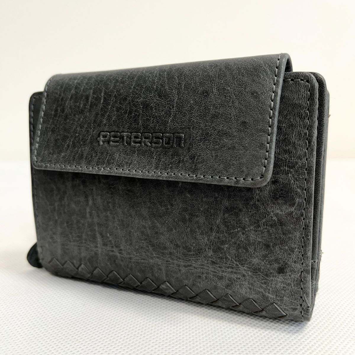 Kožená dámska sivočierna peňaženka PRISMA