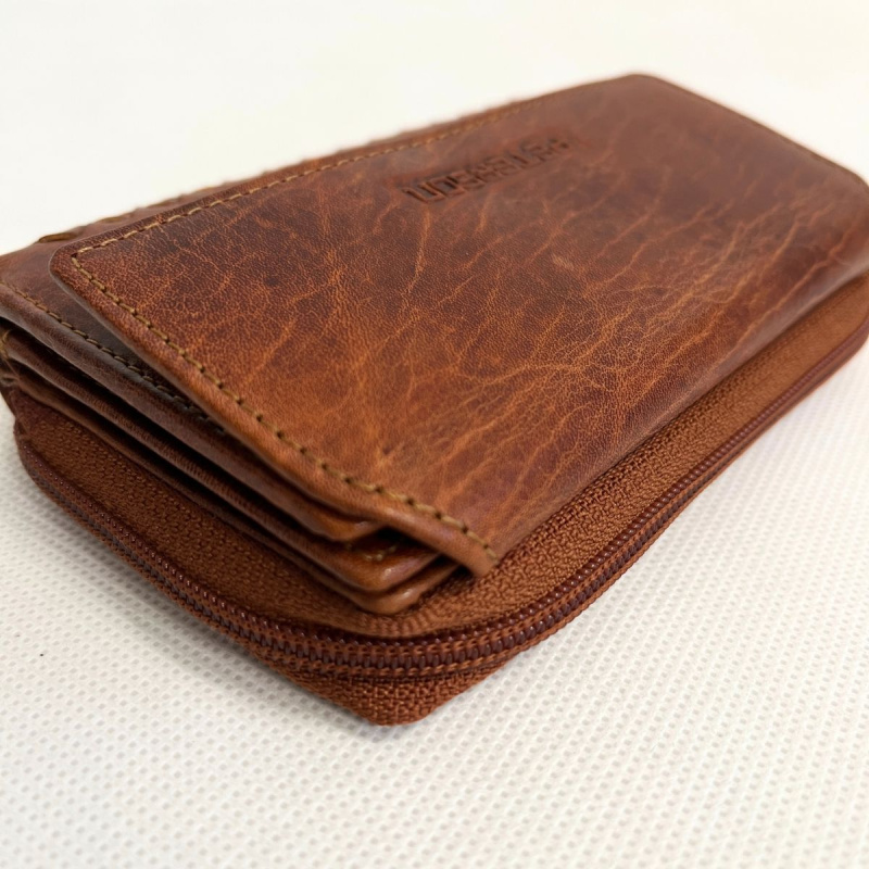 Kožená dámska koňaková peňaženka SISSY