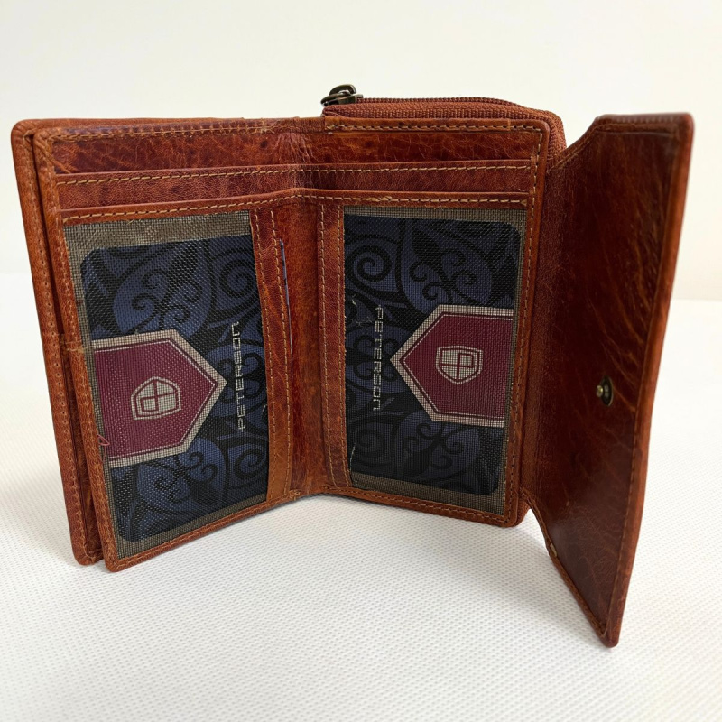 Kožená dámska koňaková peňaženka SISSY