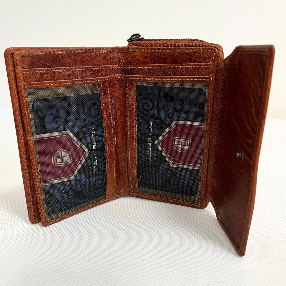 Kožená dámska koňaková peňaženka SISSY