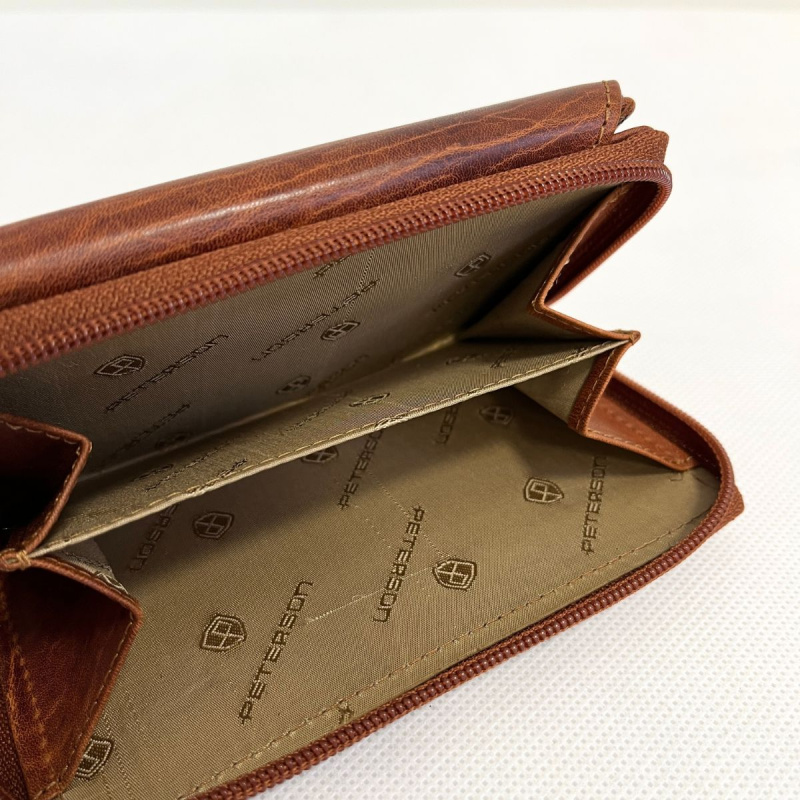 Kožená dámska koňaková peňaženka SISSY