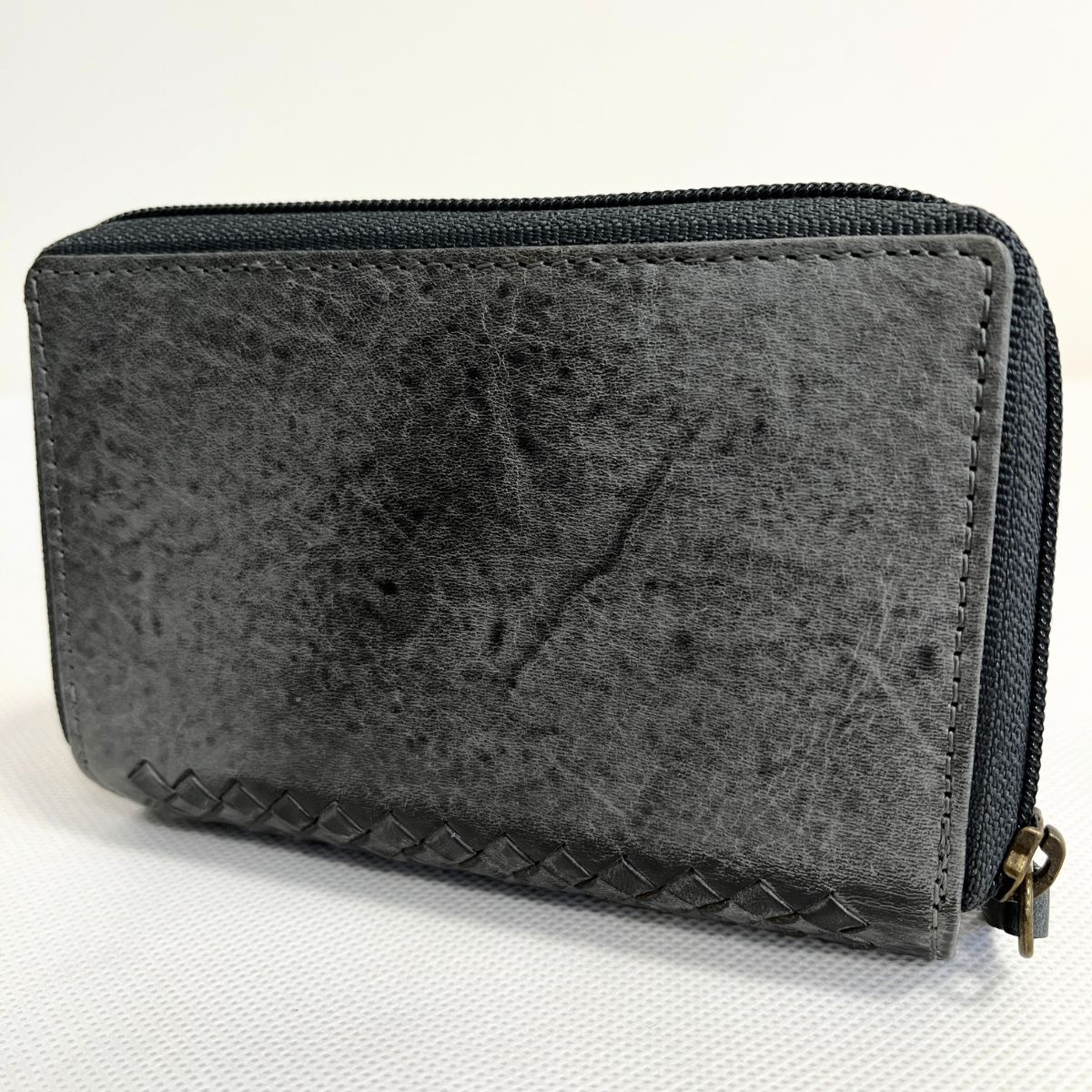 Kožená dámska sivočierna peňaženka SISSY