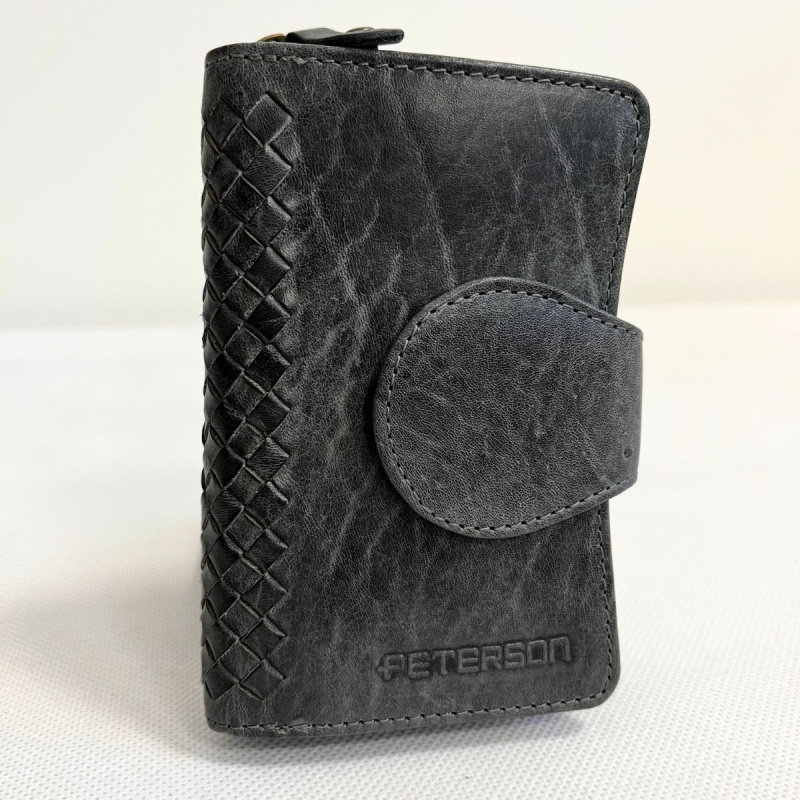 Kožená dámska sivočierna peňaženka MARIBEL