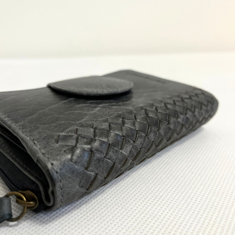 Kožená dámska sivočierna peňaženka MARIBEL