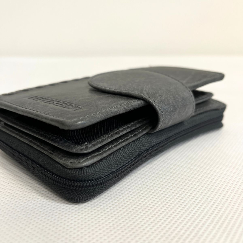 Kožená dámska sivočierna peňaženka MARIBEL