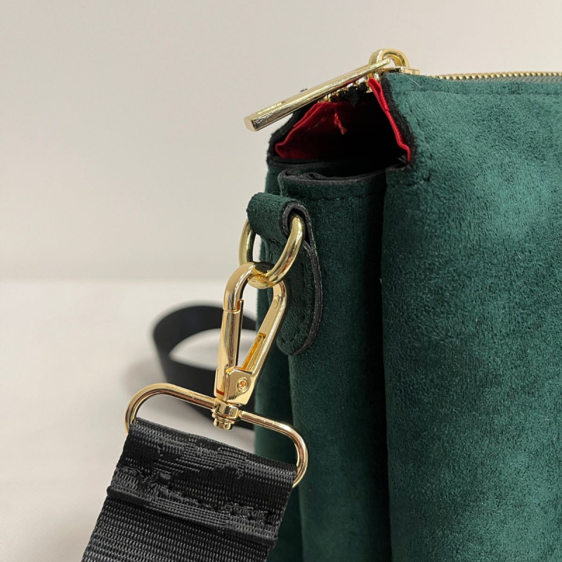 Dámska tmavozelená kabelka ALESSANDRA