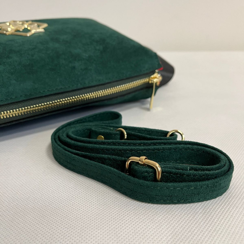 Dámska tmavozelená kabelka ALESSANDRA