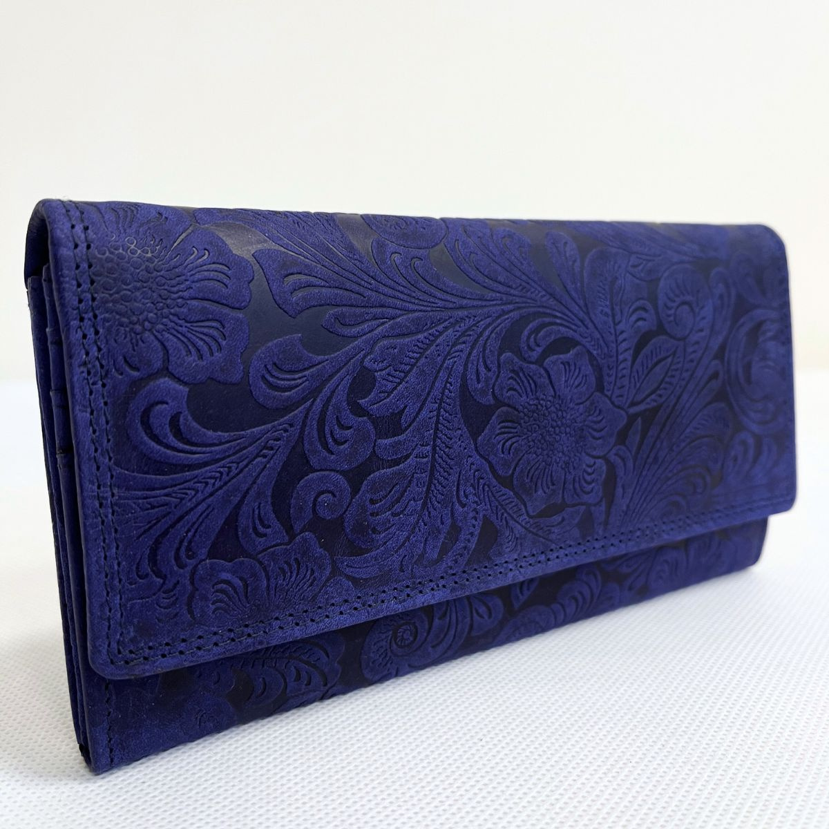 Dámska kožená modrá peňaženka LENORA