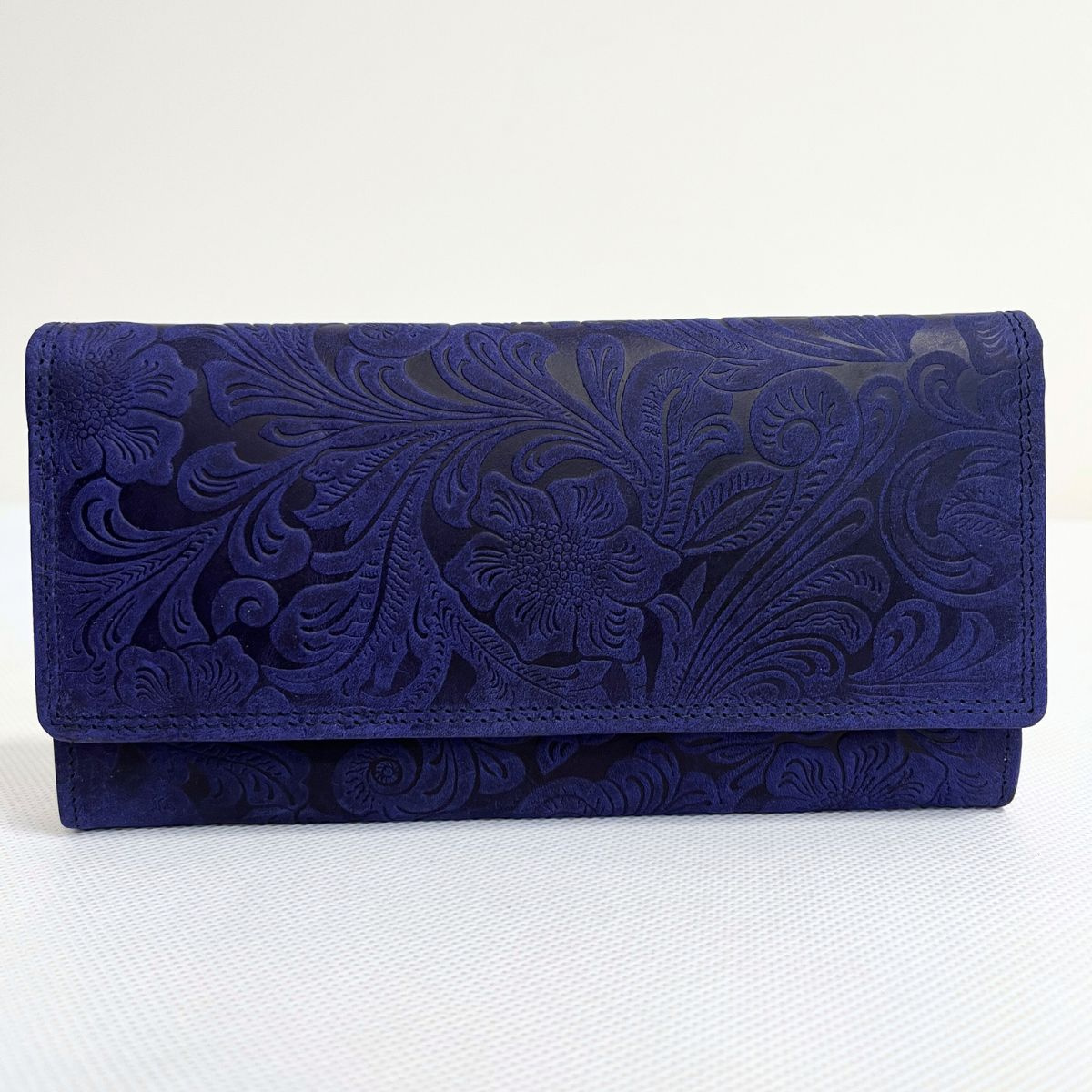 Dámska kožená modrá peňaženka LENORA