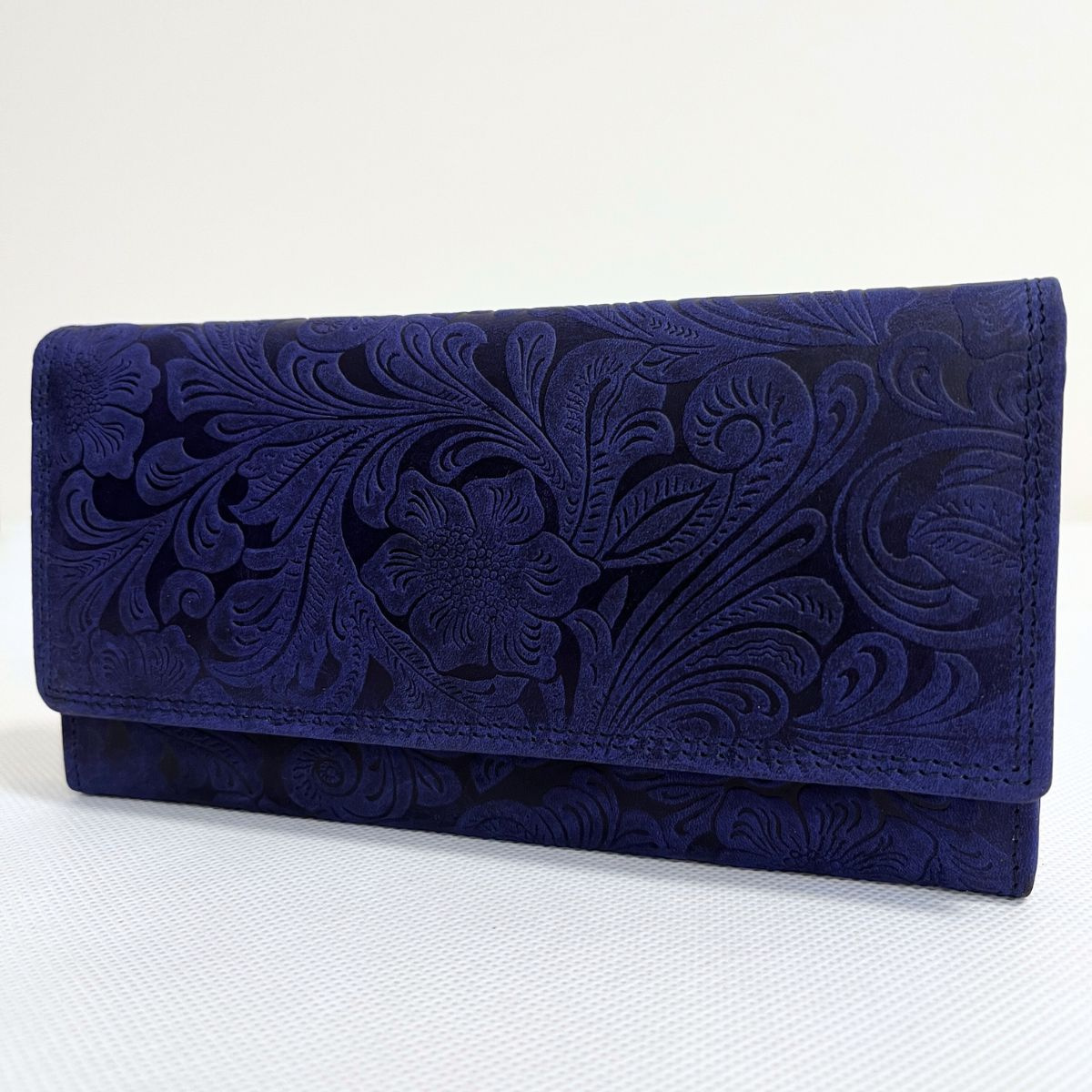 Dámska kožená modrá peňaženka LENORA