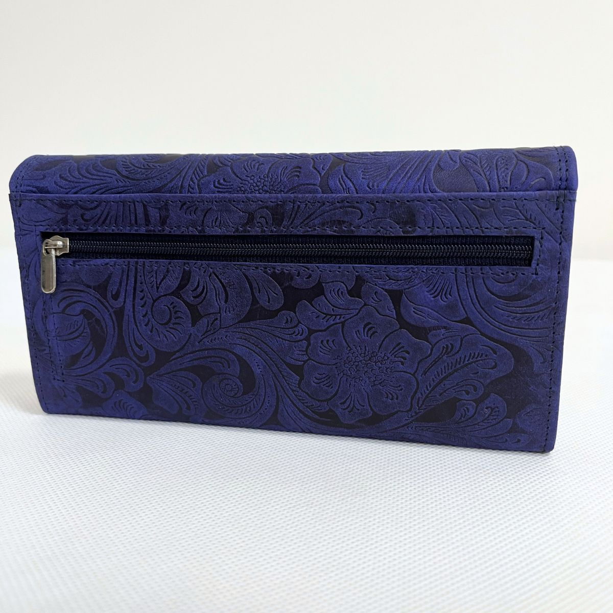 Dámska kožená modrá peňaženka LENORA