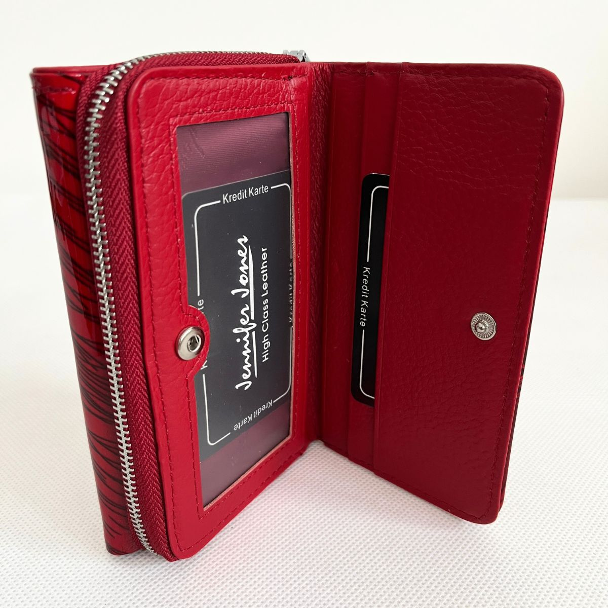 Dámska kožená červená peňaženka SKYLA