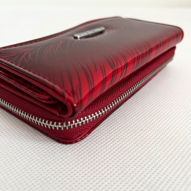 Dámska kožená červená peňaženka SKYLA