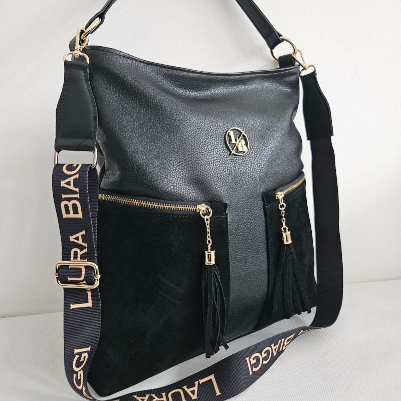 Dámska čierna kabelka ESTELLE