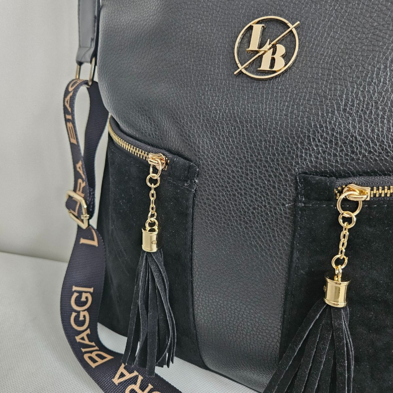 Dámska čierna kabelka ESTELLE