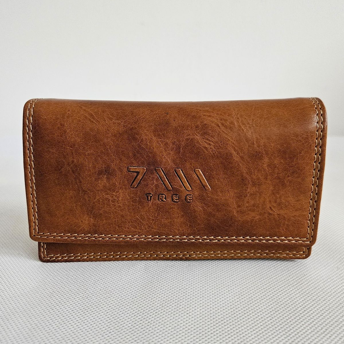 Svetlohnedá kožená peňaženka 7-TREE