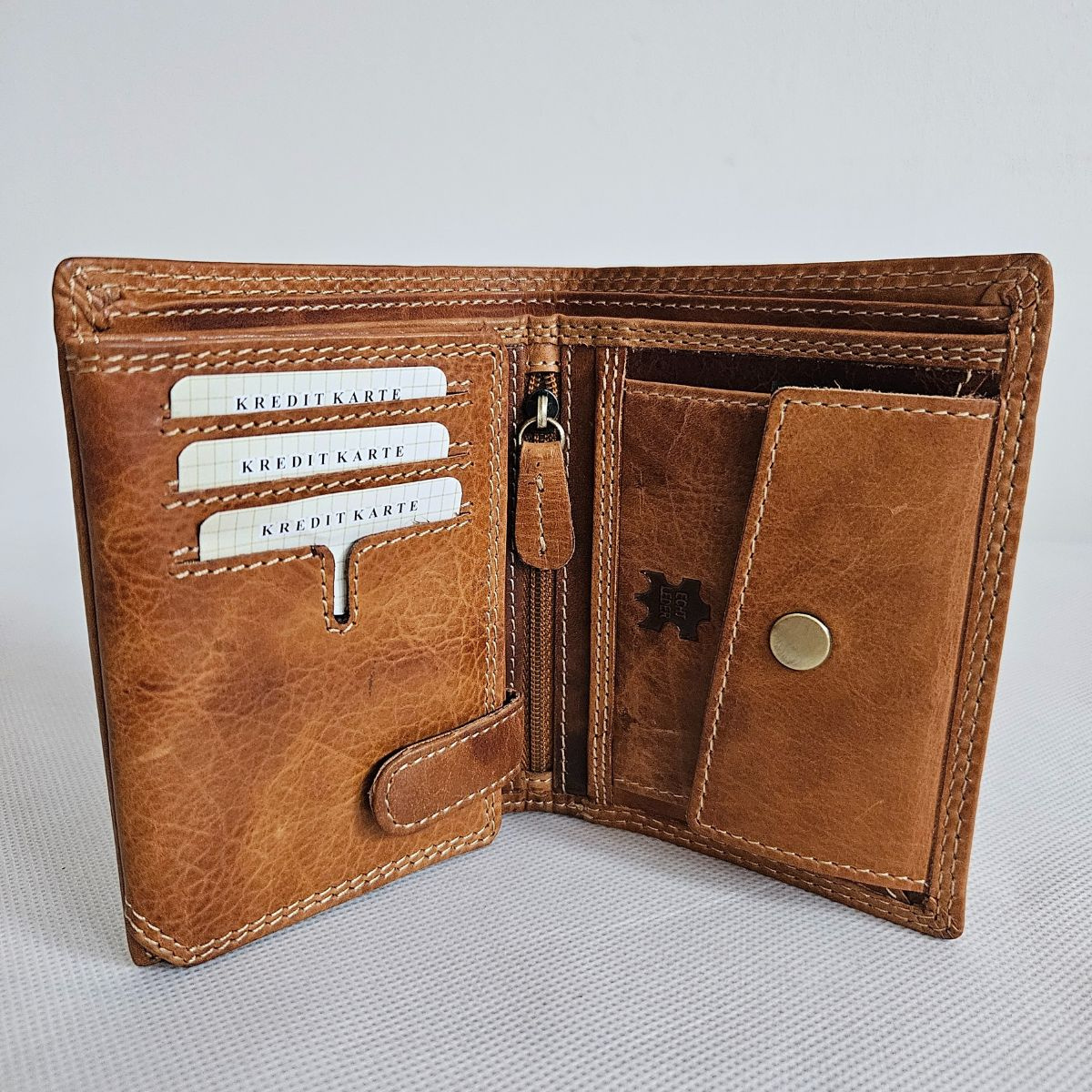 Svetlohnedá pánska kožená peňaženka GRANT