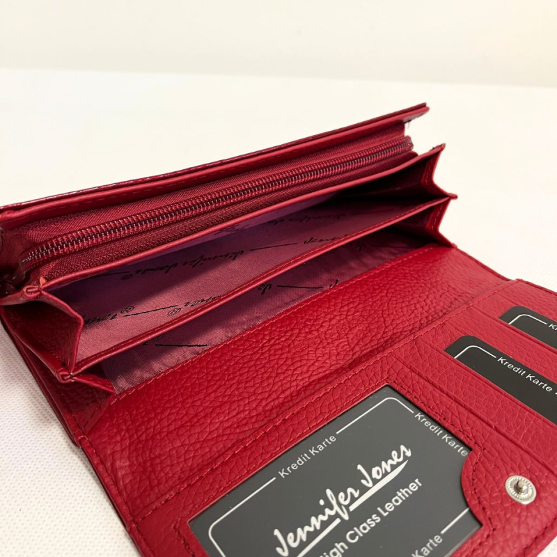 Kožená dámska červená peňaženka NISSA