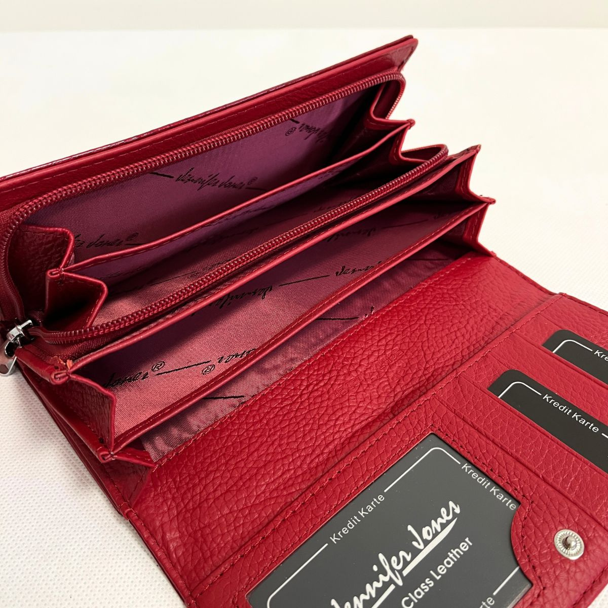 Kožená dámska červená peňaženka NISSA