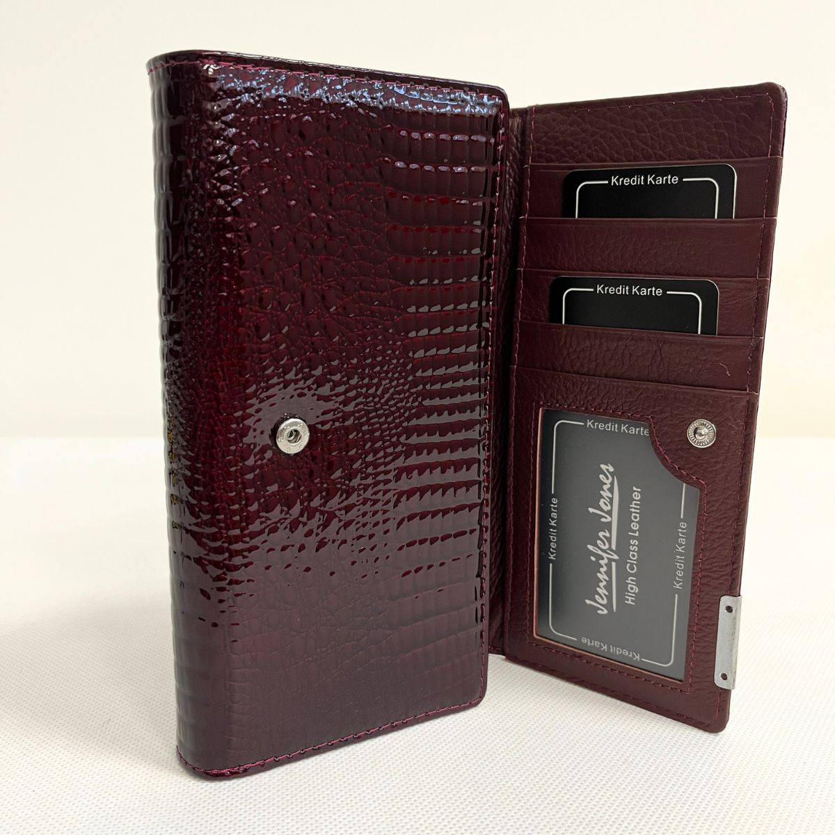 Kožená dámska bordová peňaženka NISSA