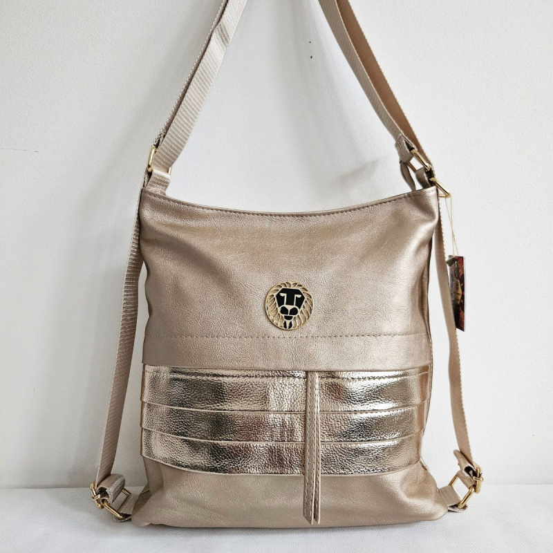 Dámska zlatá kabelka 2v1 ADRIA