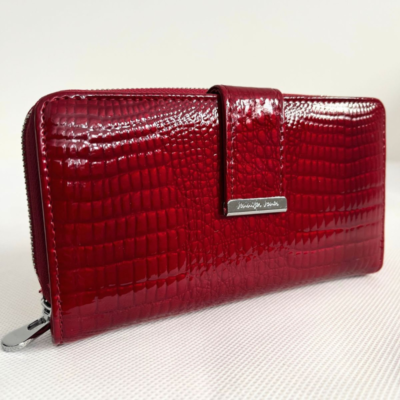 Dámska kožená červená peňaženka DOROTA