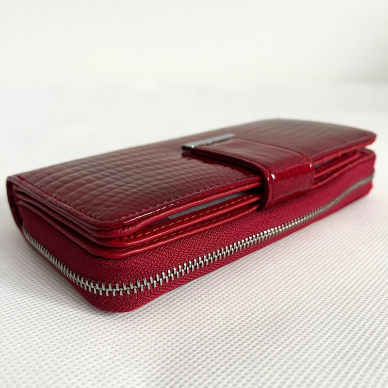 Dámska kožená červená peňaženka DOROTA