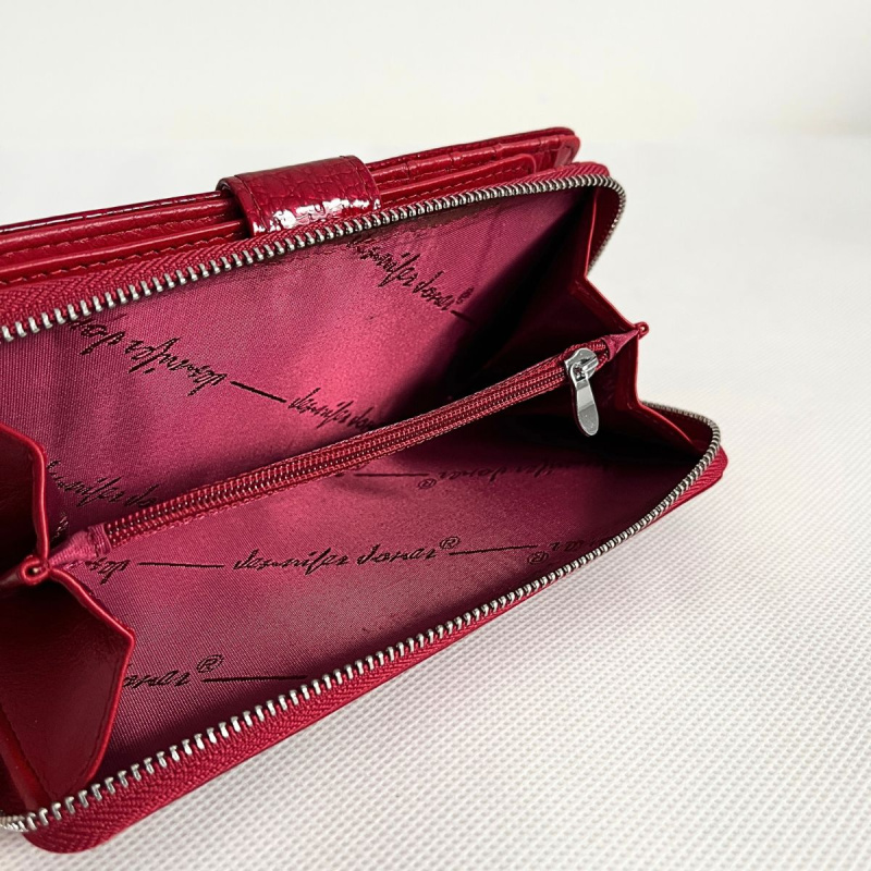 Dámska kožená červená peňaženka DOROTA