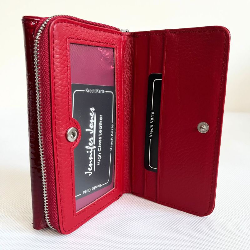 Kožená dámska lesklá peňaženka J. JONES