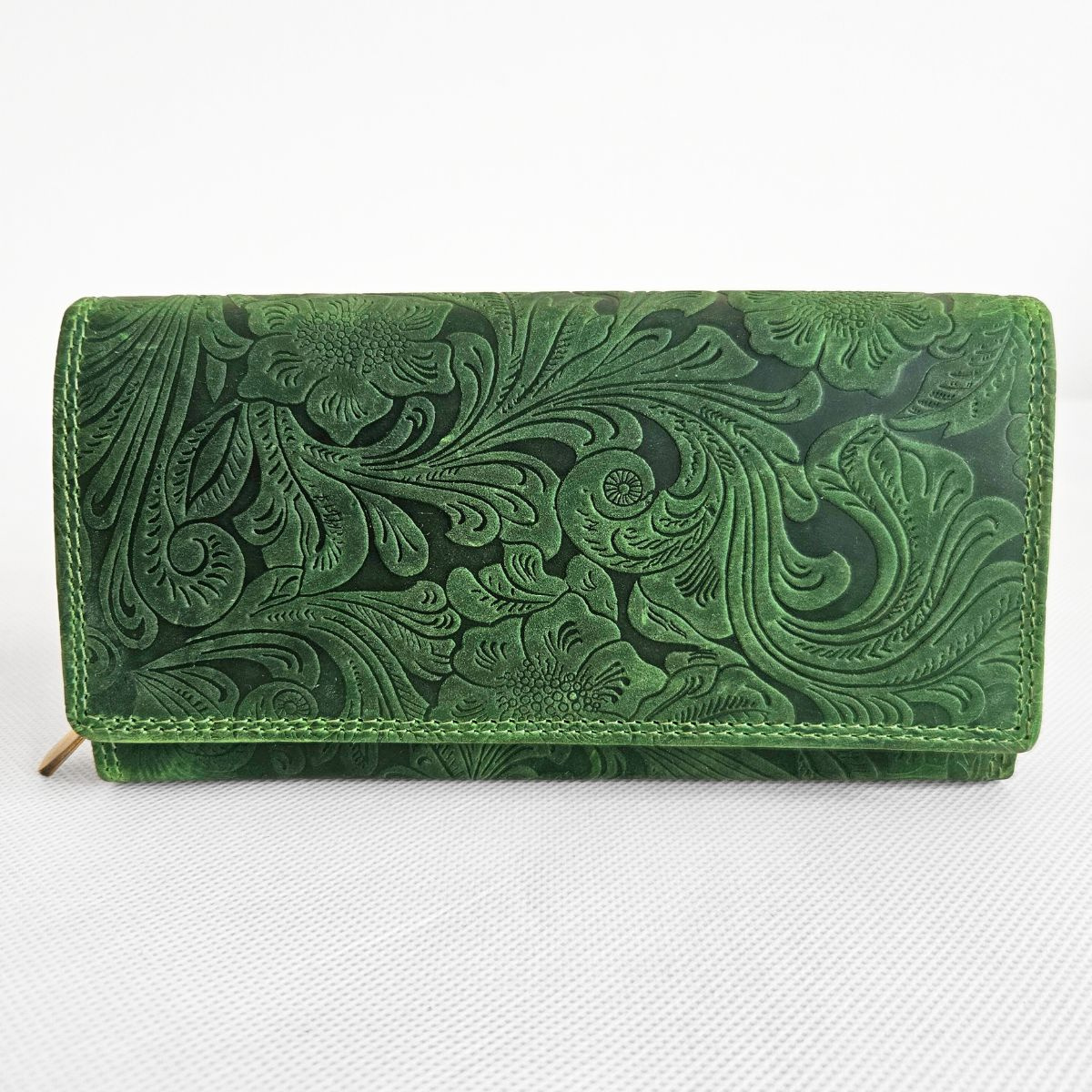 Zelená kožená peňaženka SONYA