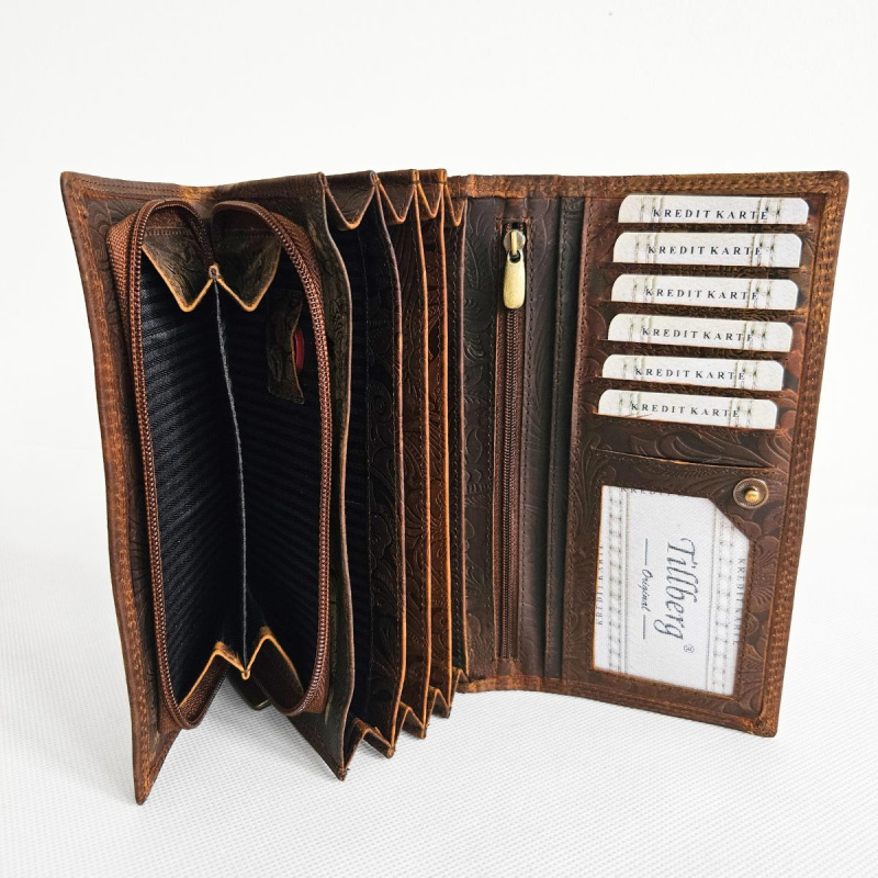 Hnedá kožená peňaženka SONYA