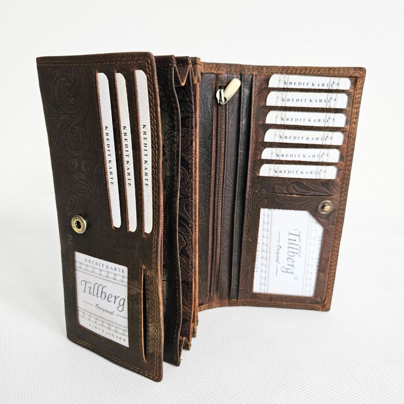 Hnedá kožená peňaženka SONYA