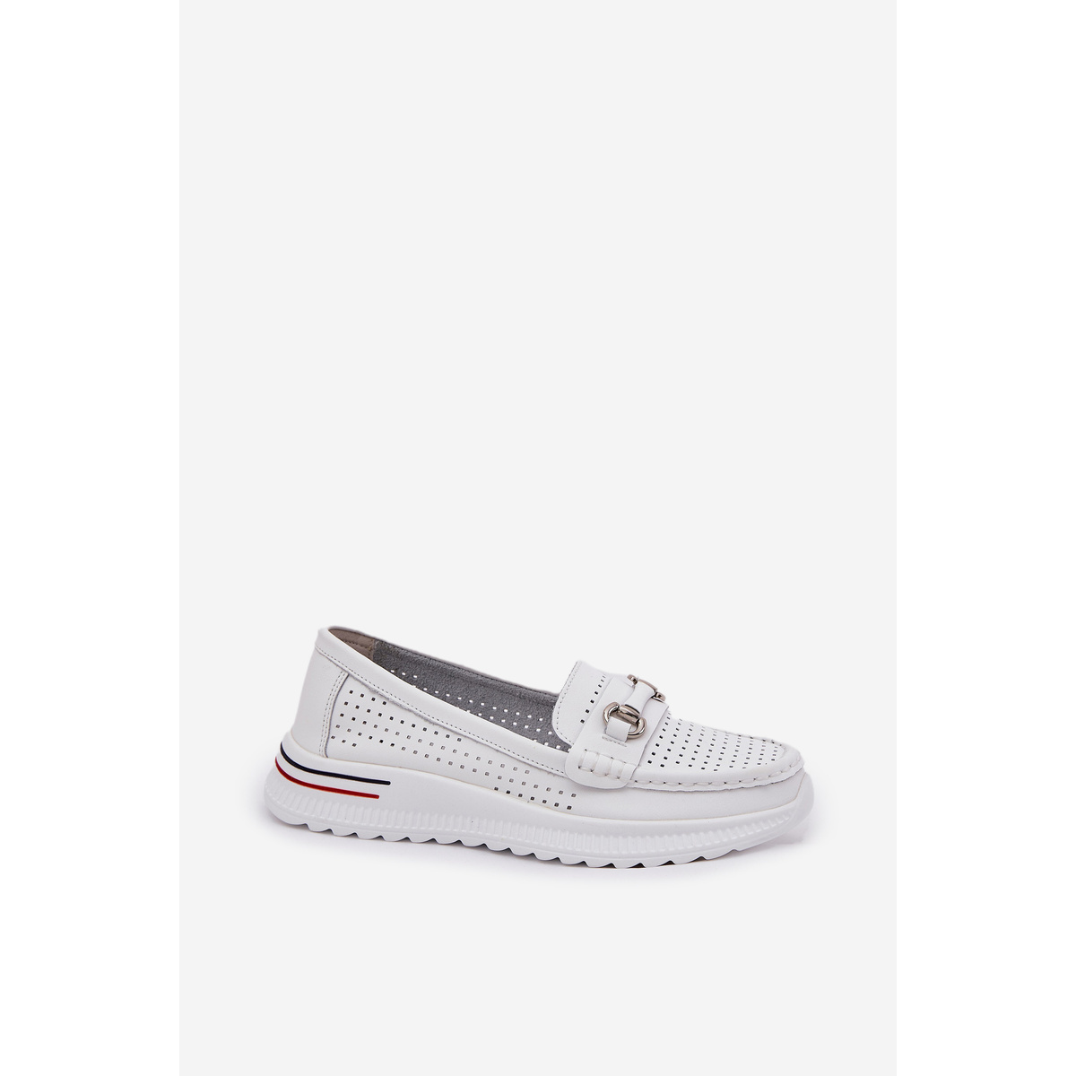 Dámske kožené balerínky biele Noelia