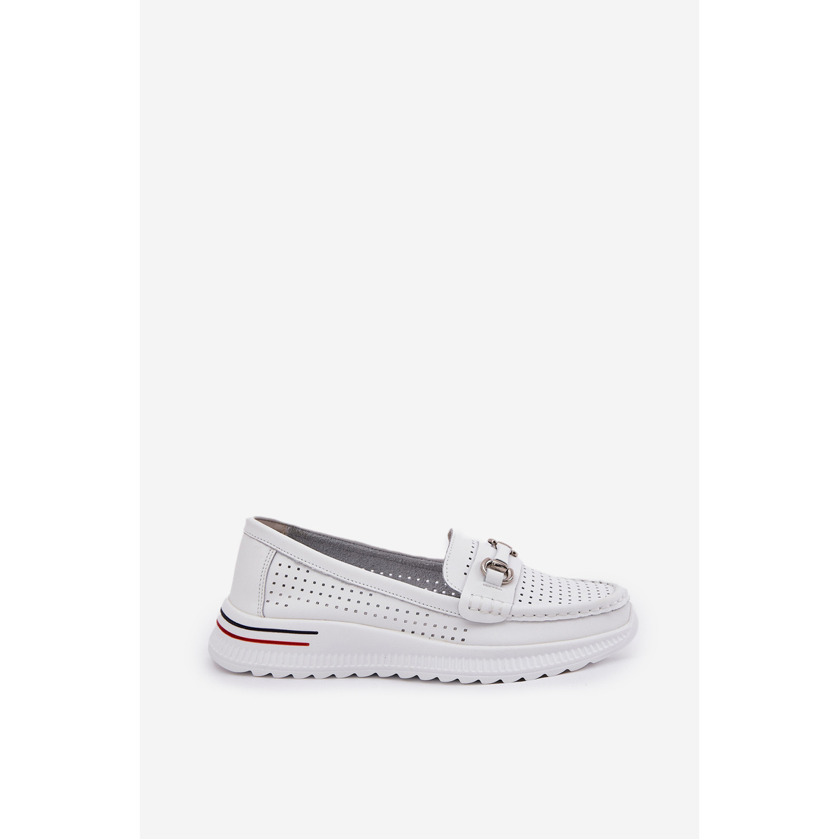 Dámske kožené balerínky biele Noelia