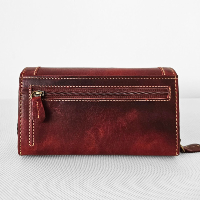 Dámska kožená peňaženka červená Sandia