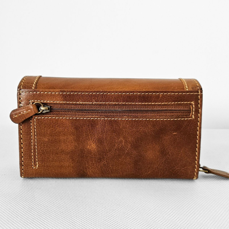 Dámska kožená peňaženka žltohnedá Sandia