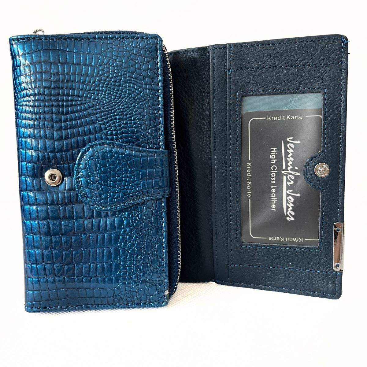 Dámska kožená peňaženka modrá Zafira