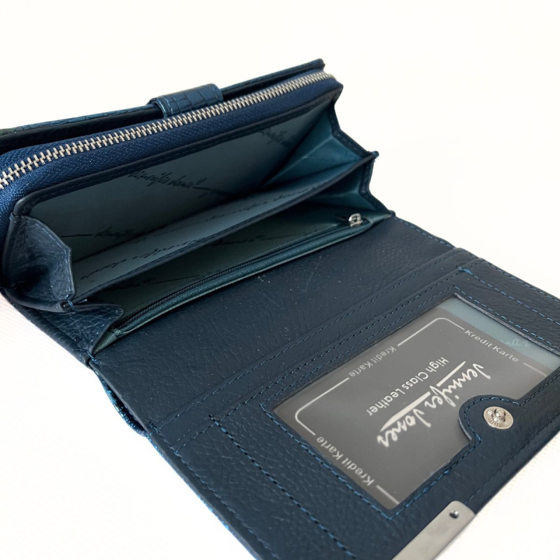 Dámska kožená peňaženka modrá Zafira