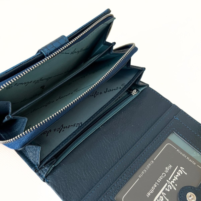 Dámska kožená peňaženka modrá Zafira